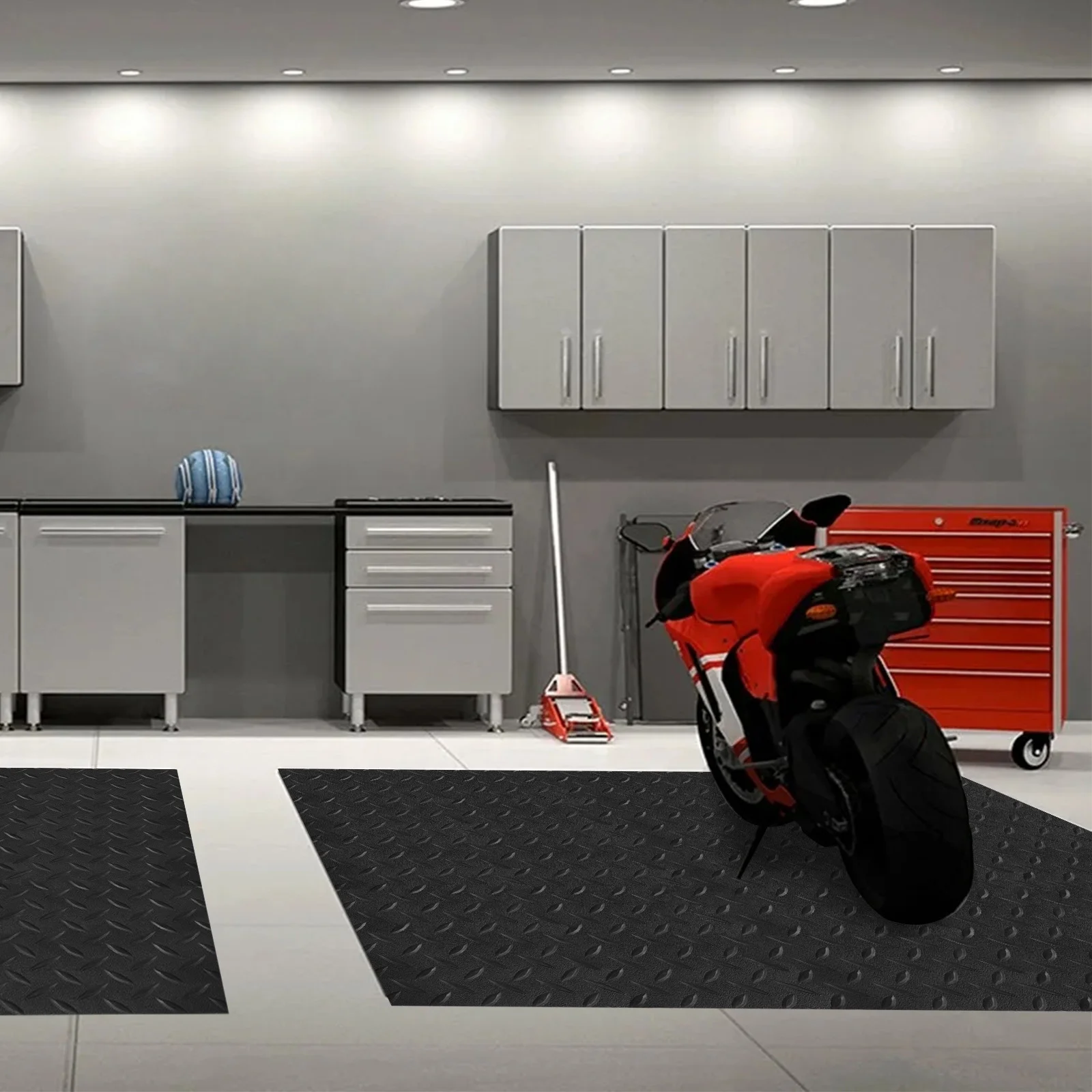 Heavy Duty Garage Flooring Mat Roll 2.5MM Thick Anti-Slip Trailer Floor Covering Raised Mat - Image 4
