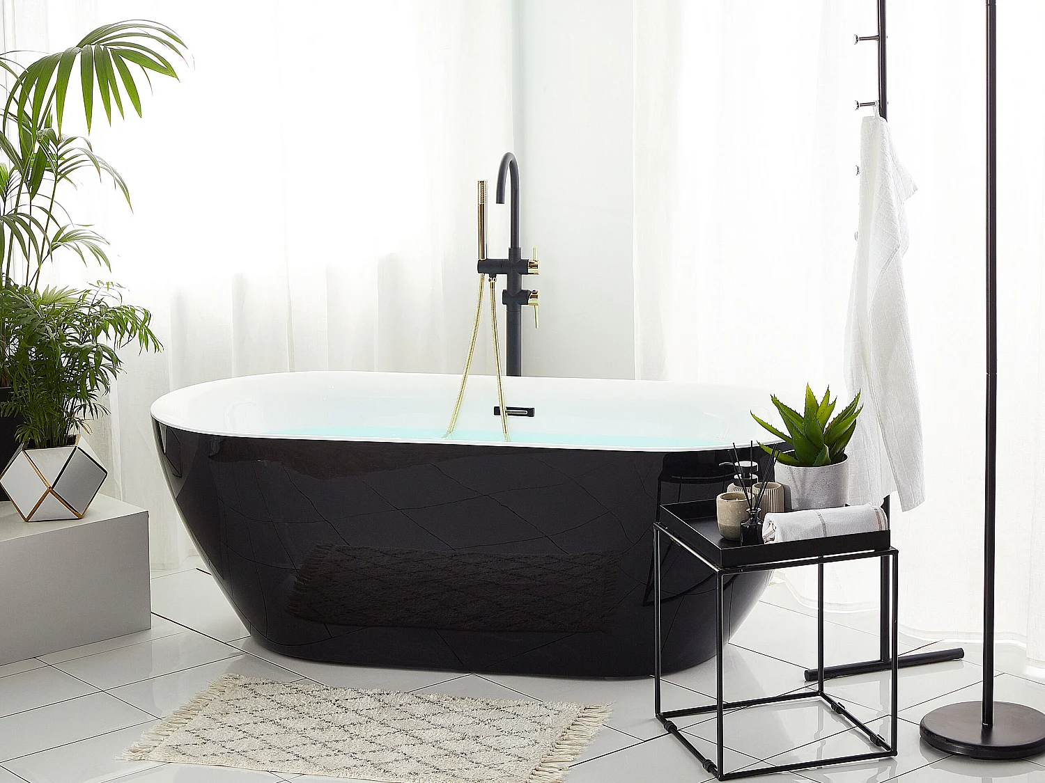 Baignoire îlot CARRERA 170 x 80 cm Noir