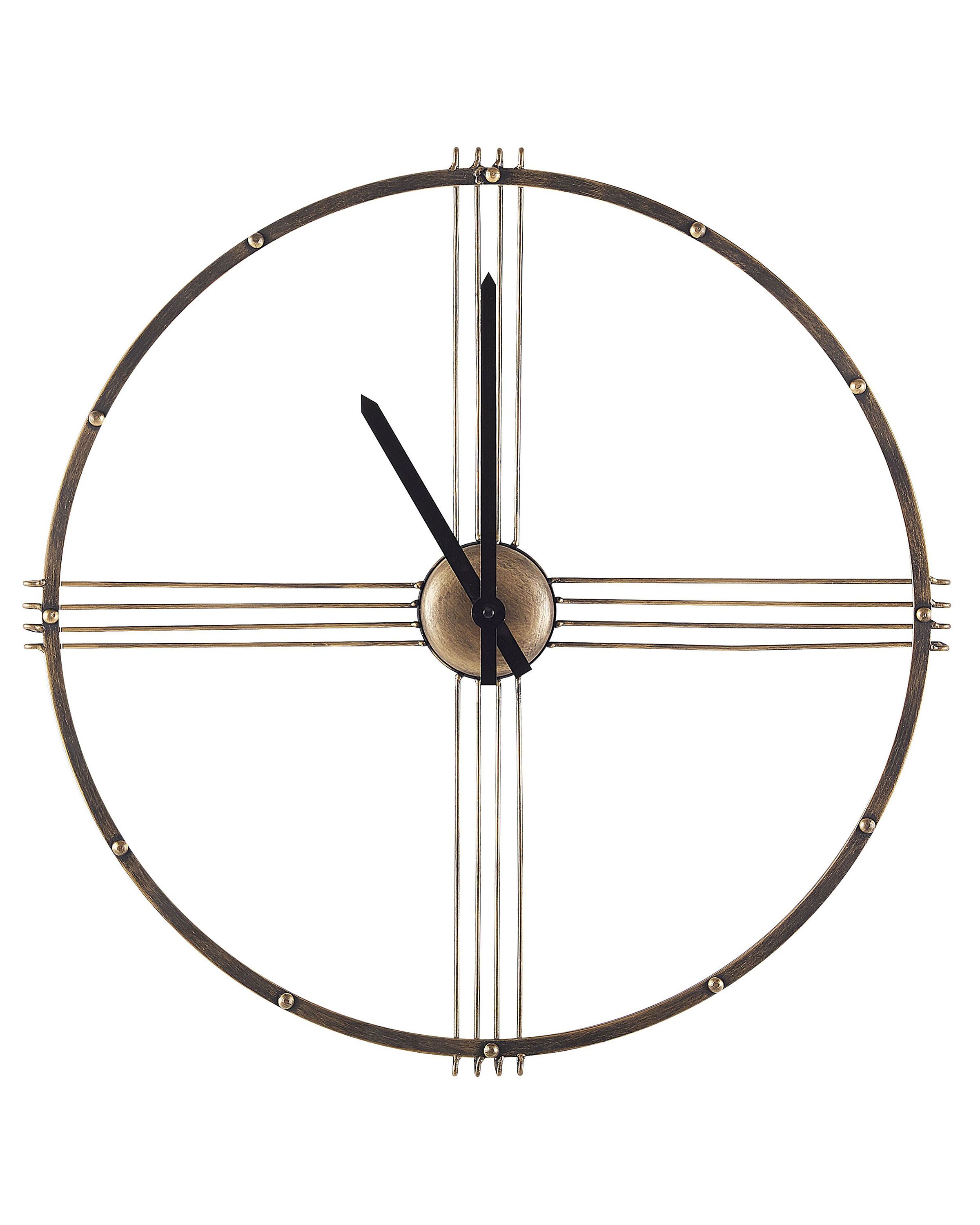 Wall Clock ASCONA 64 cm Metal Gold