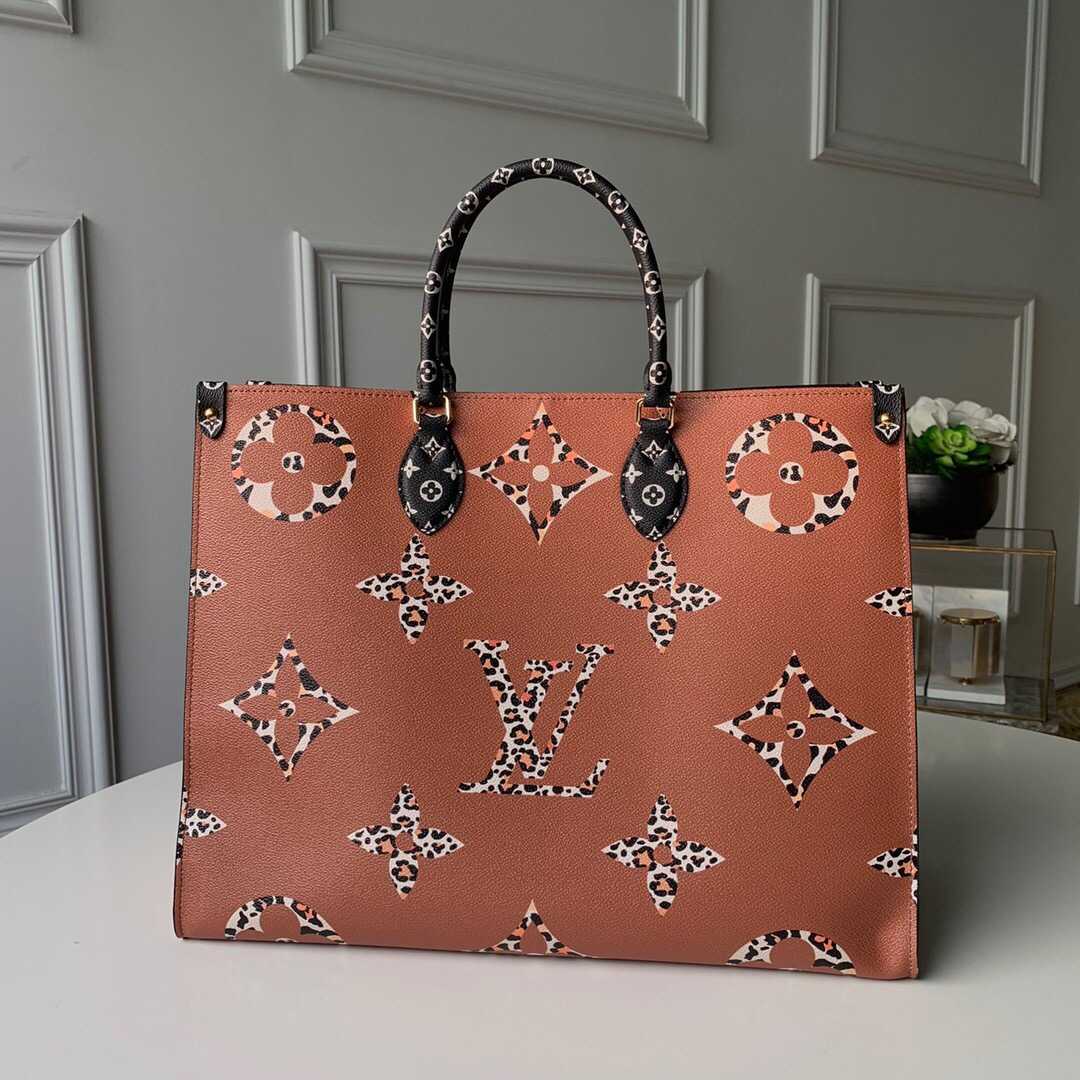 ONTHEGO African jungle large LOGO tote bag M446741:1High-quality replica