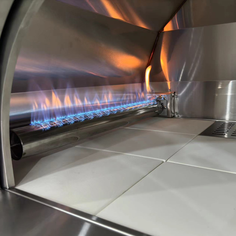 Tabletop Metal Pizza Gas & Wood Pizza Oven 35000BTU Burner Adjustable Feet Firebrick Material Metal Construction