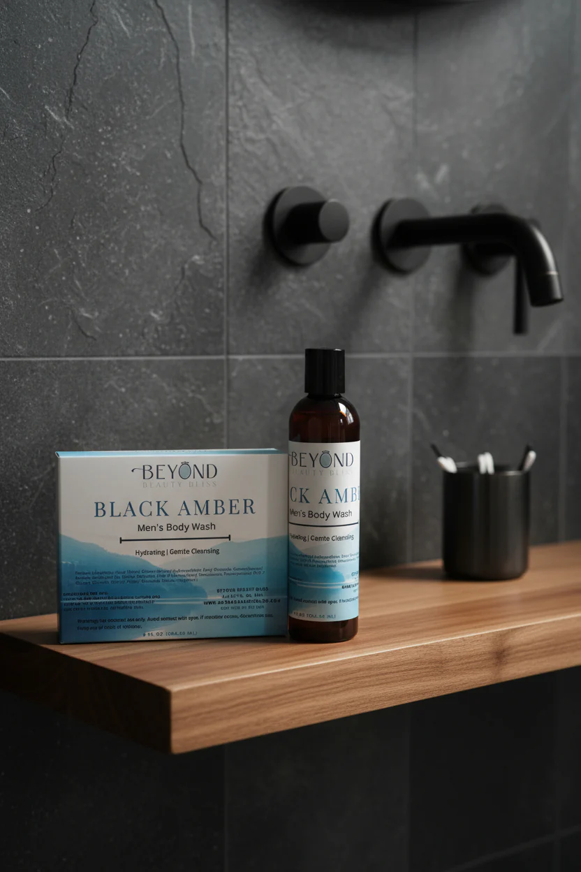 Black Amber Men's Body Wash