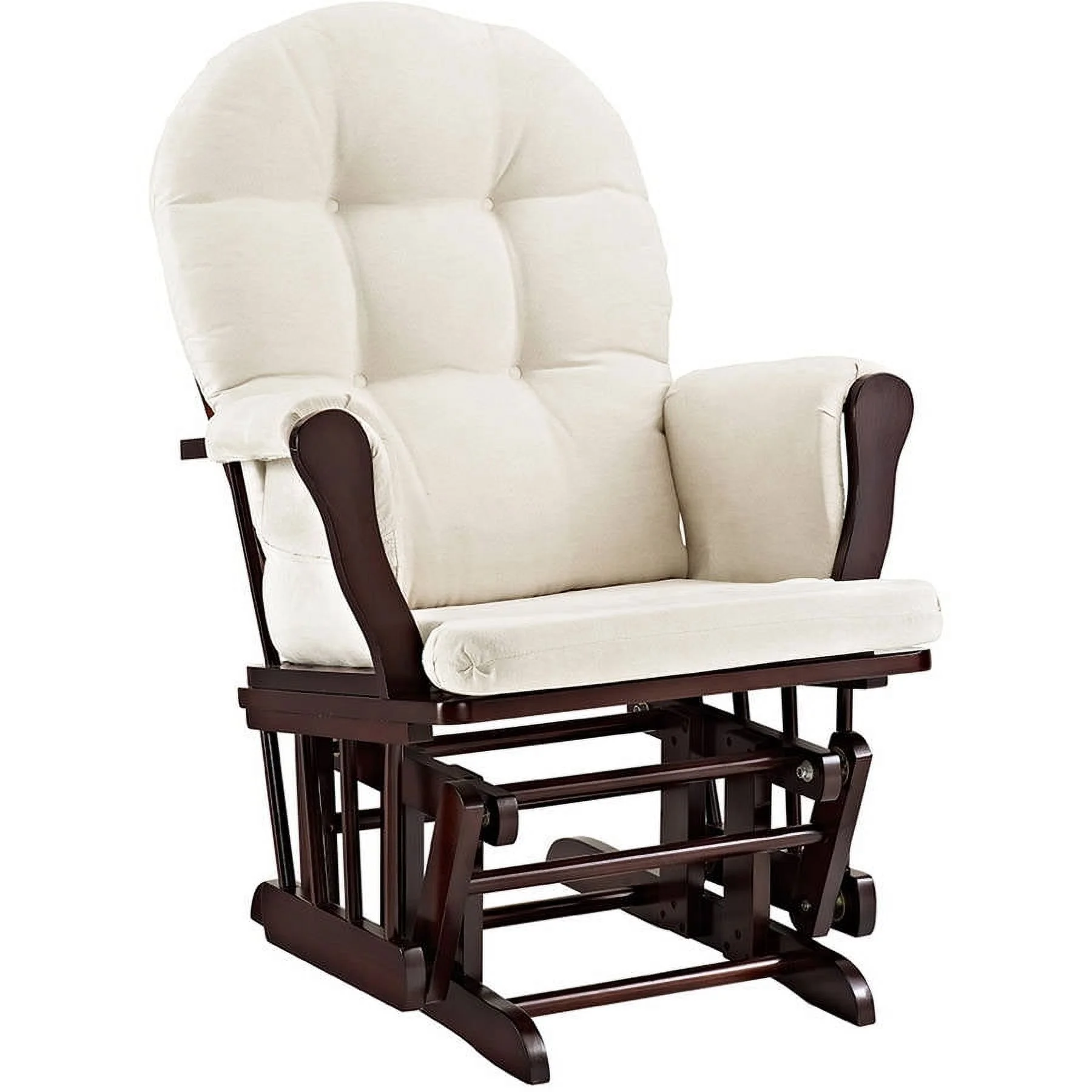 Angel Line Windsor Glider and Ottoman, Natural Finish with Gray Cushions - Image 48