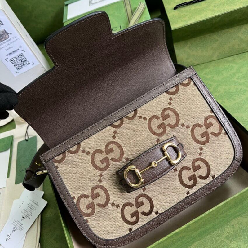 Replica Gucci Horsebit 1955 Shoulder Bag With Jumbo Gg 6022041:1High-quality replica