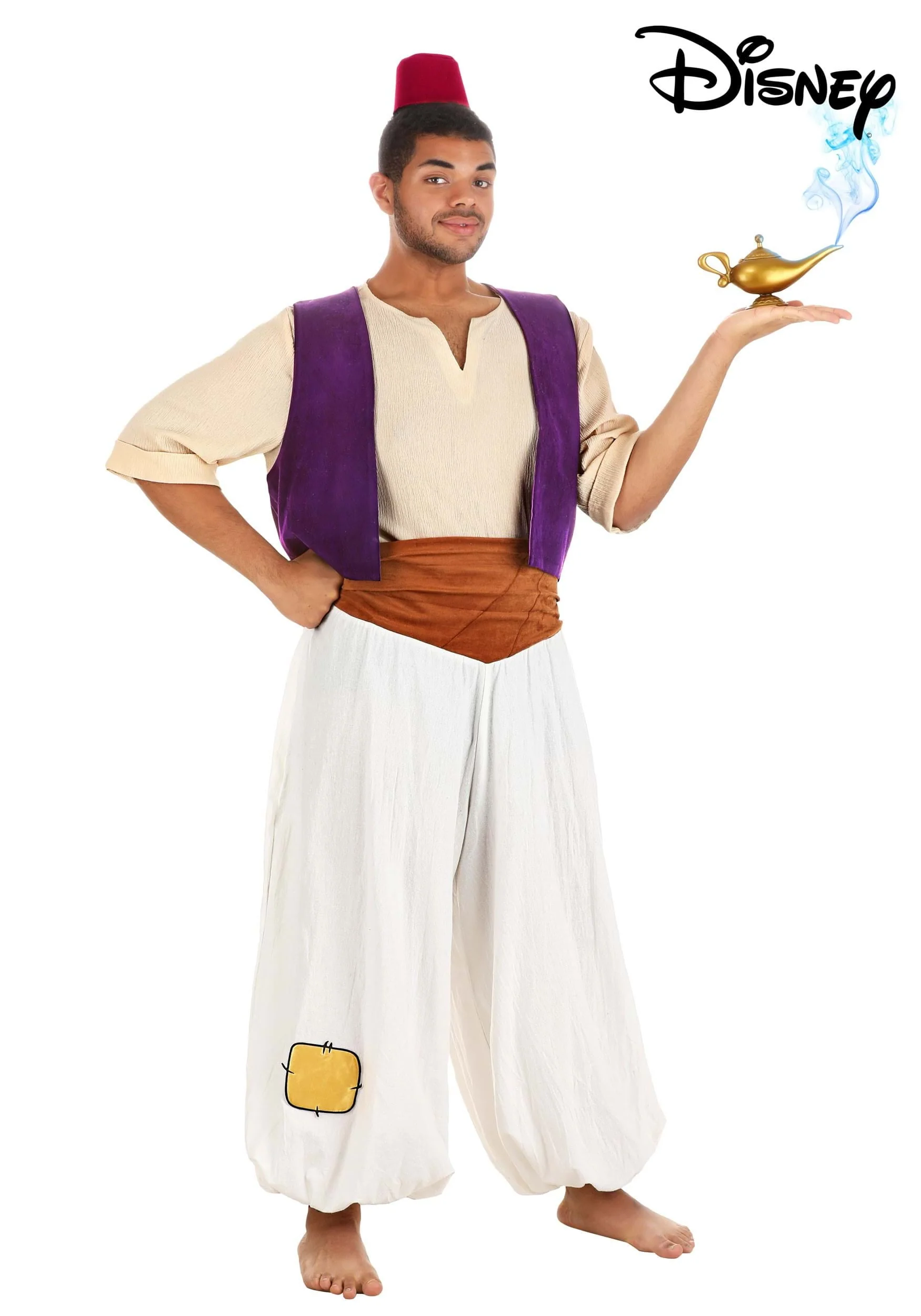 Plus Size Disney Aladdin Deluxe Men's Costume - Image 4 Plus Size Disney Aladdin Deluxe Men's Costume - Image 4