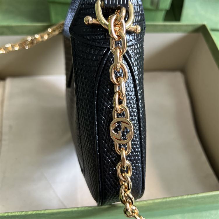 Jackie 1961 lizard mini bag Black – GB1201:1High-quality replica