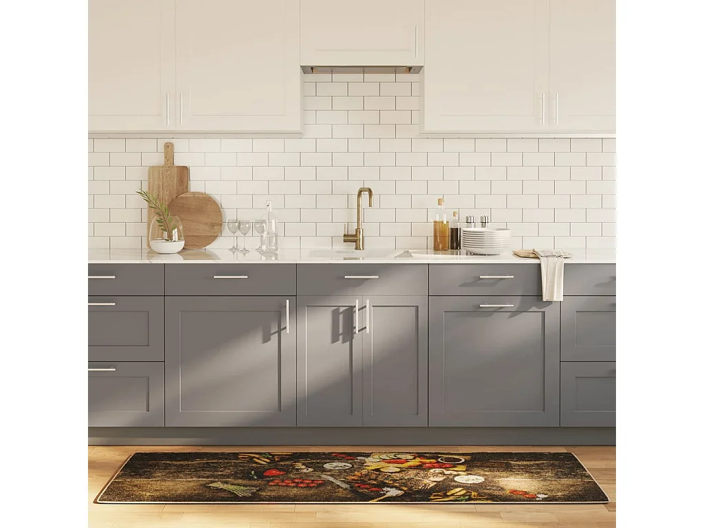 Tapis de cuisine multicolore 60x180 lavable antidérapant