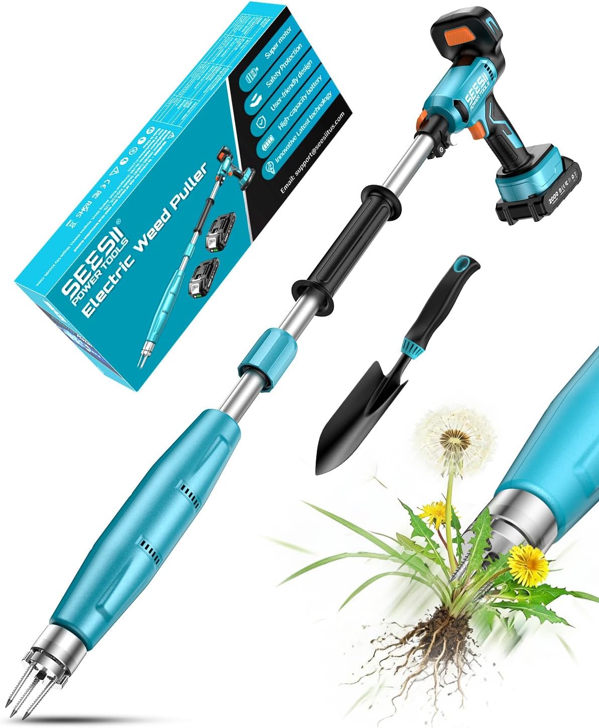 SEESII Stand-Up Weed Puller Tool with 40