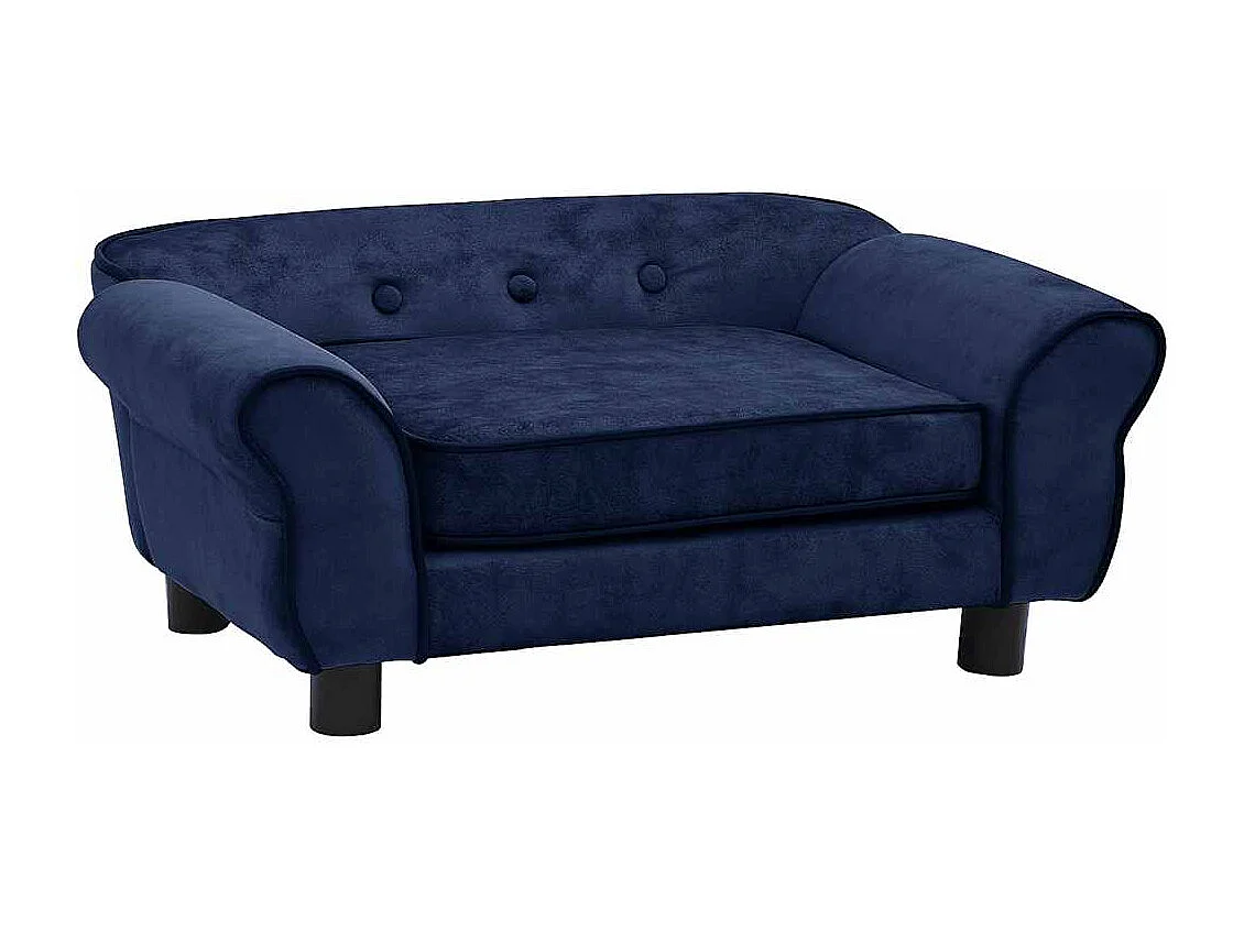 Canapé pour chien Bleu 72x45x30 cm Peluche