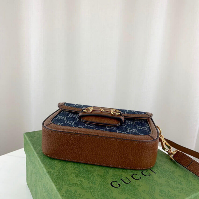 Replica Gucci Horsebit 1955 Denim Mini Bag 6585741:1High-quality replica