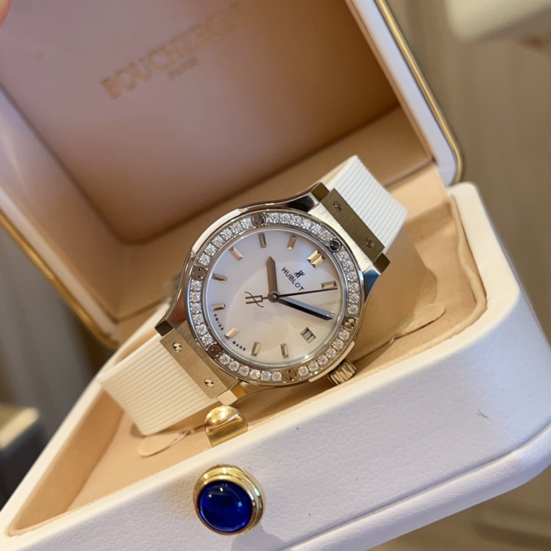 Hublot Classic 33mm High-End Women's Watch(1:1 replica) - Elite Watch Atelier