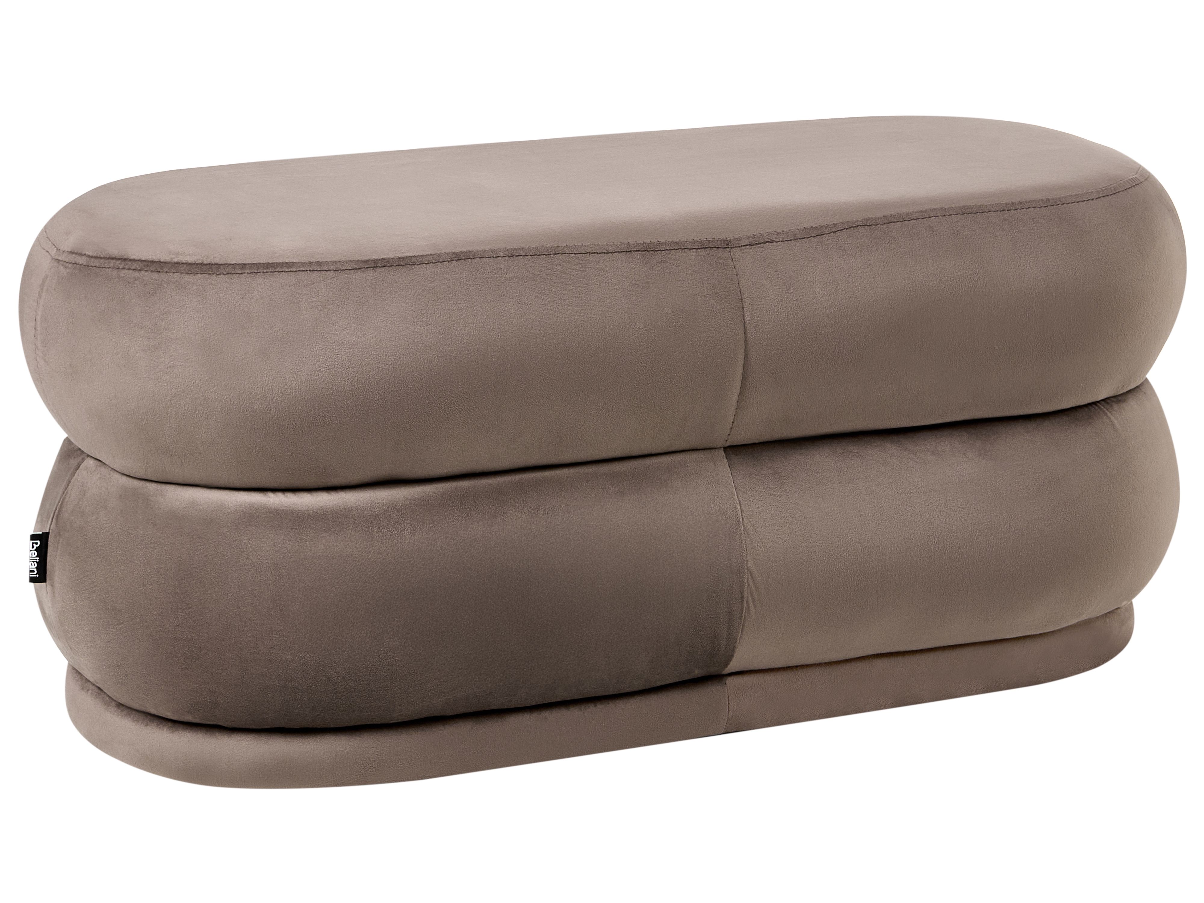Upholstered Bench ELLENDALE Velvet Dark Brown