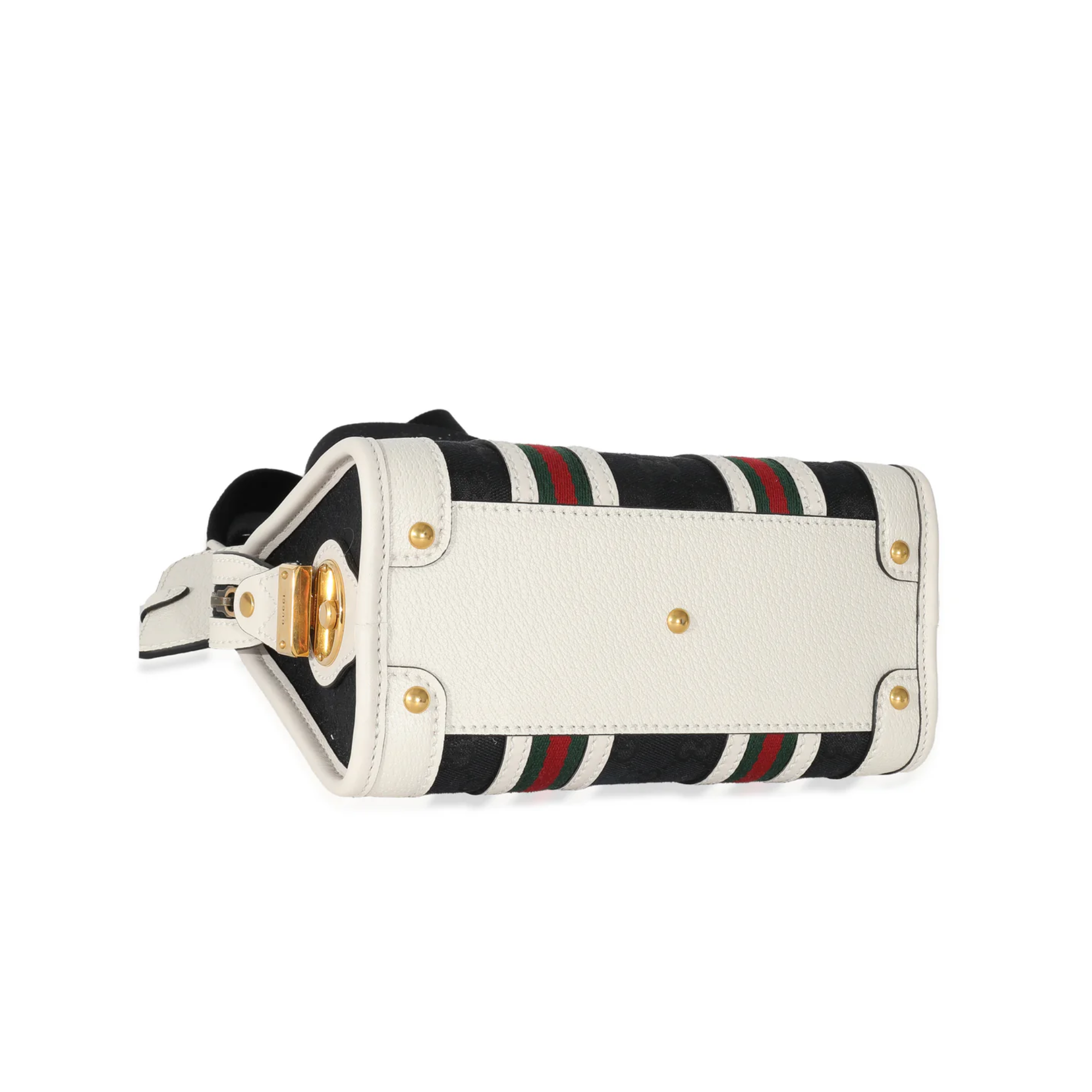 Gucci Black White Canvas Mini Double G Top Handle Bag 22cm/8.6in1:1High-quality replica