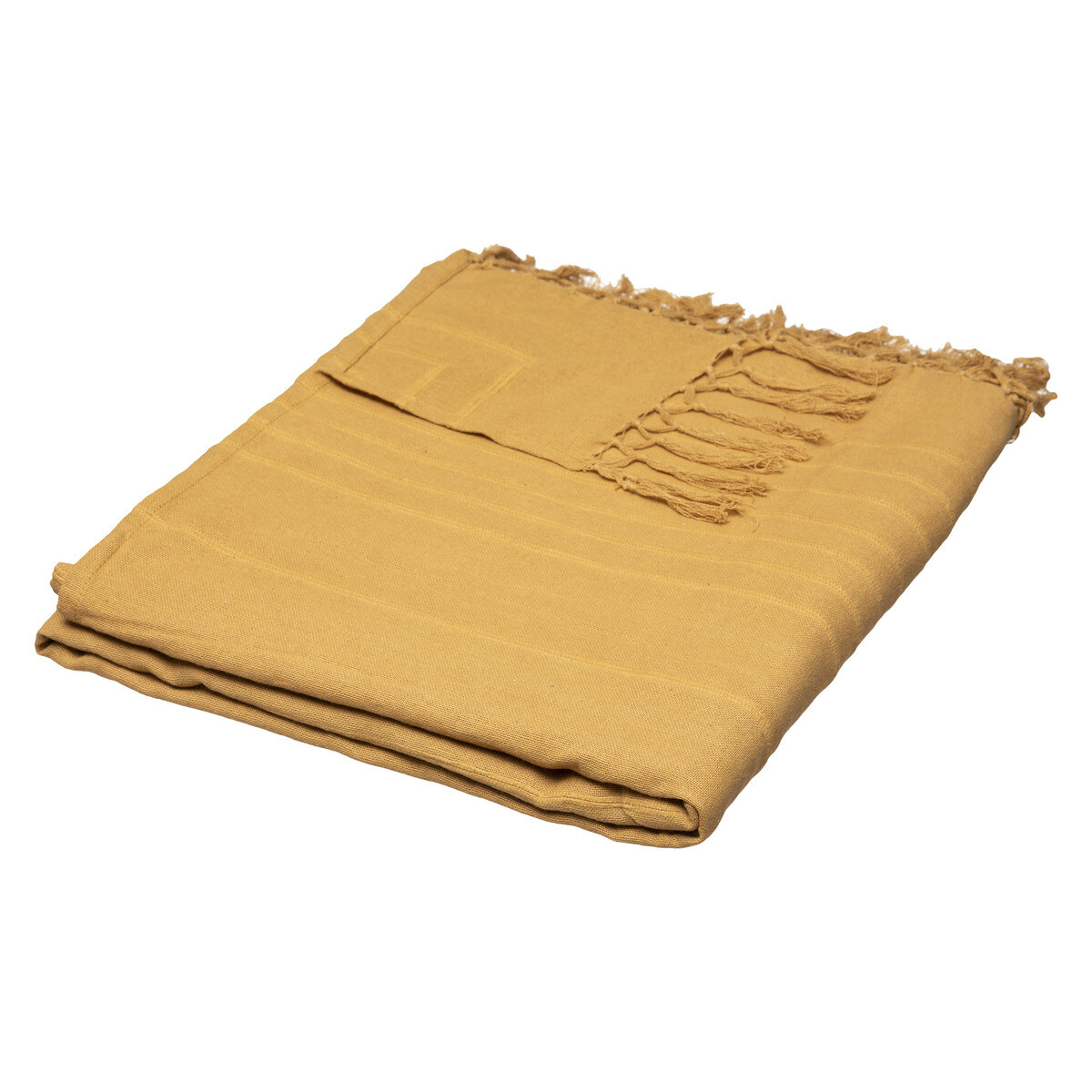 Bed Throw "Anjali" Mustard yellow, 250x230 cm