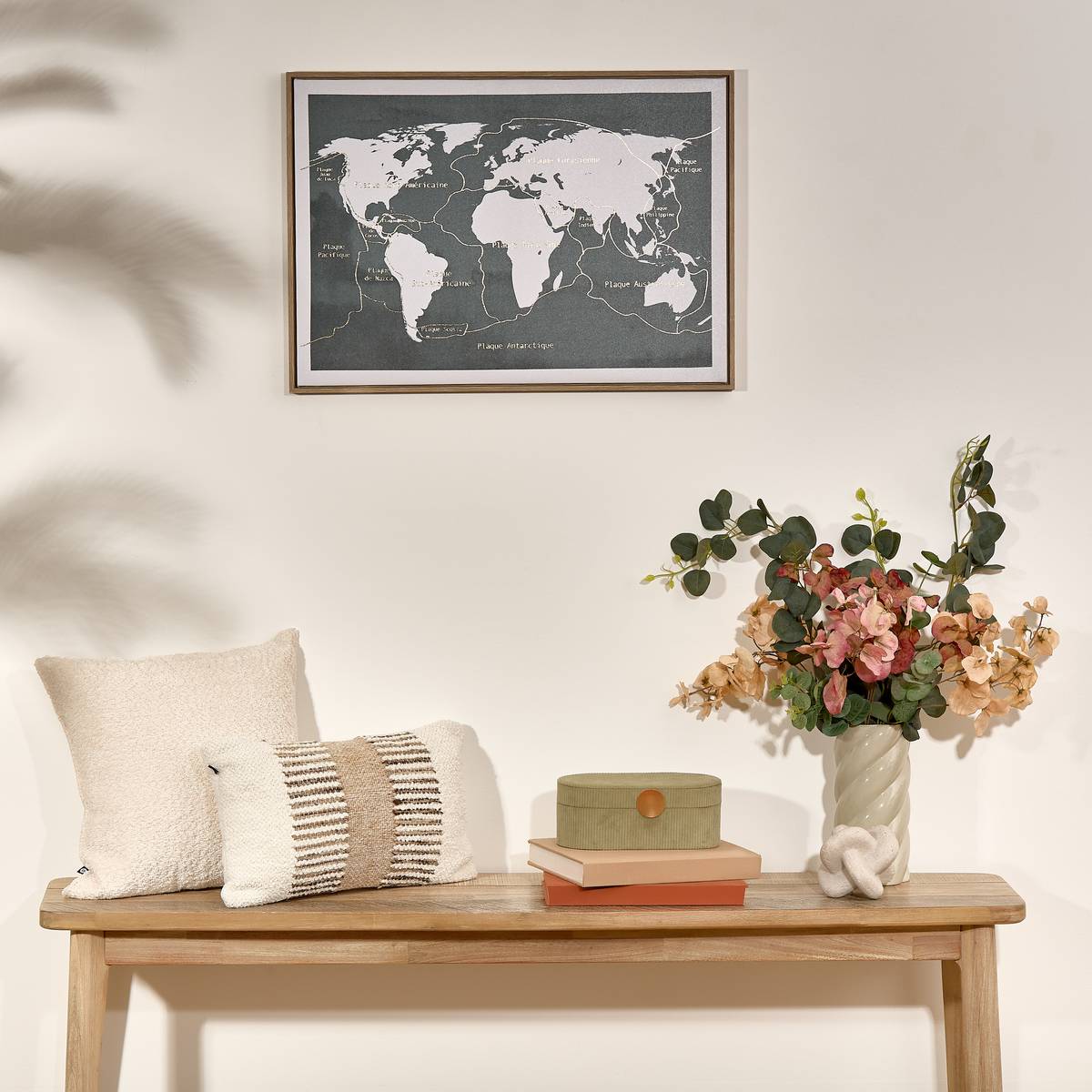 Framed canvas print "Fanyo" Emerald green, 70x50 cm