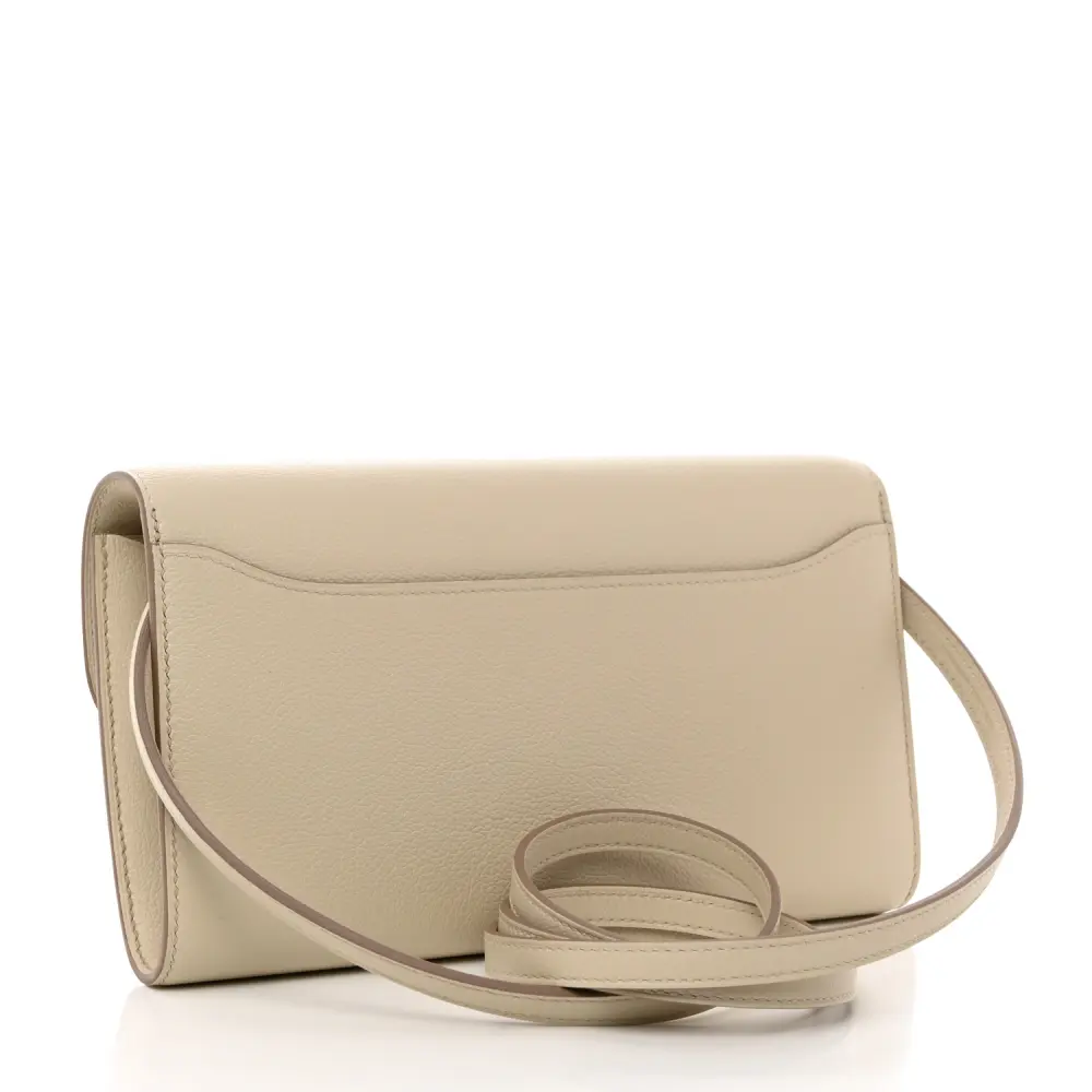 Hermès Béton Evercolor Leather Constance Wallet To Go Gold Hardware1:1High-quality replica