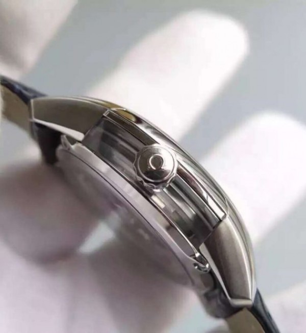 Replica Omega V6F De Ville Hour Vision Co-Axial 41mm SS White Dial Brown Leather Strap A8500 - Top club