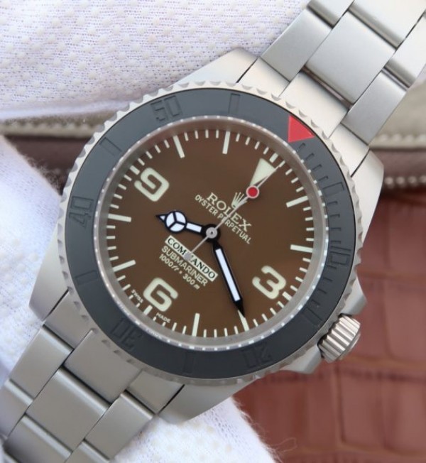 Replica Rolex Submariner Commando Gray Dial Ceramic Bezel SS Bracelet A2836 - Elite Watch Atelier