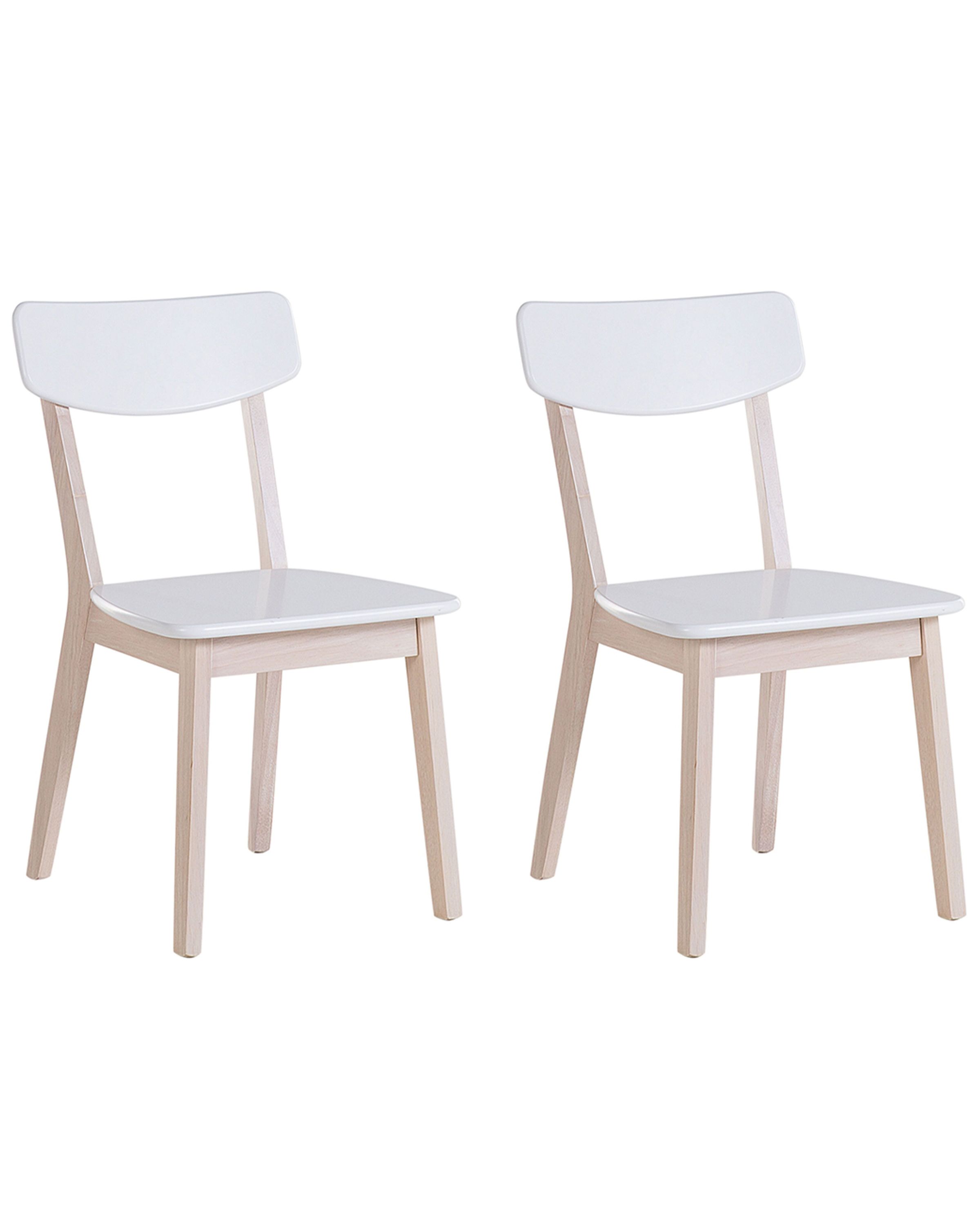 Set of 2 Dining Chairs SANTOS White