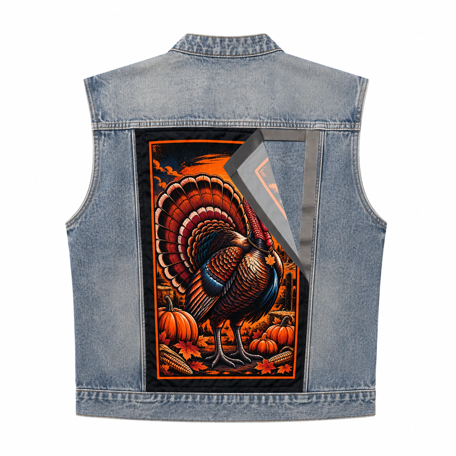 Unisex |Thanksgiving Special Denim Jacket — Replaceable background