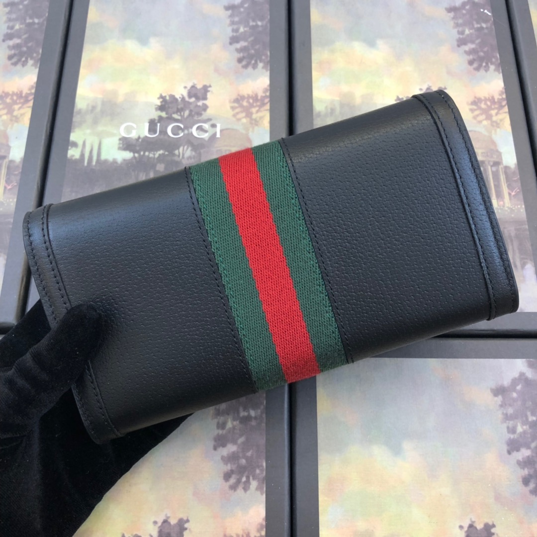 Replica Gucci Aaa-Ophidia Continental Wallet Black1:1High-quality replica