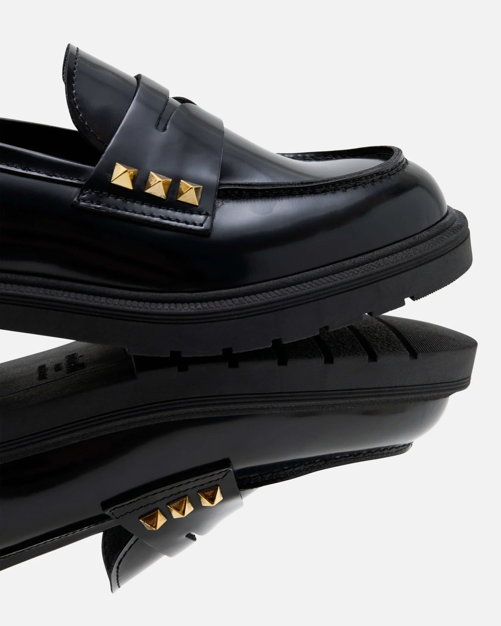 MOCASSINS GAMERA/POL - En cuir à clous noir