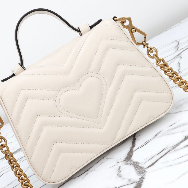 Replica Gucci GG Marmont Top Handle White1:1High-quality replica