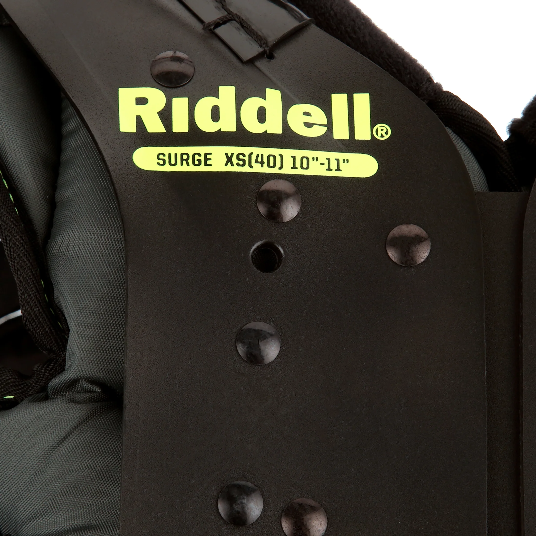 Riddell Surge Youth Football Shoulder Pad Black/Volt, Small - Image 9