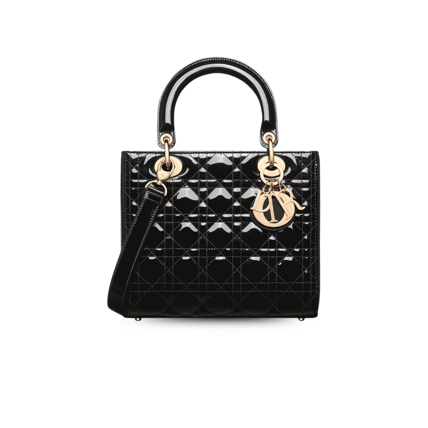 Christian Dior Medium Lady Dior Bag Black Cannage For Women 9.5in/24cm CD M0565OWCB_M9001:1High-quality replica