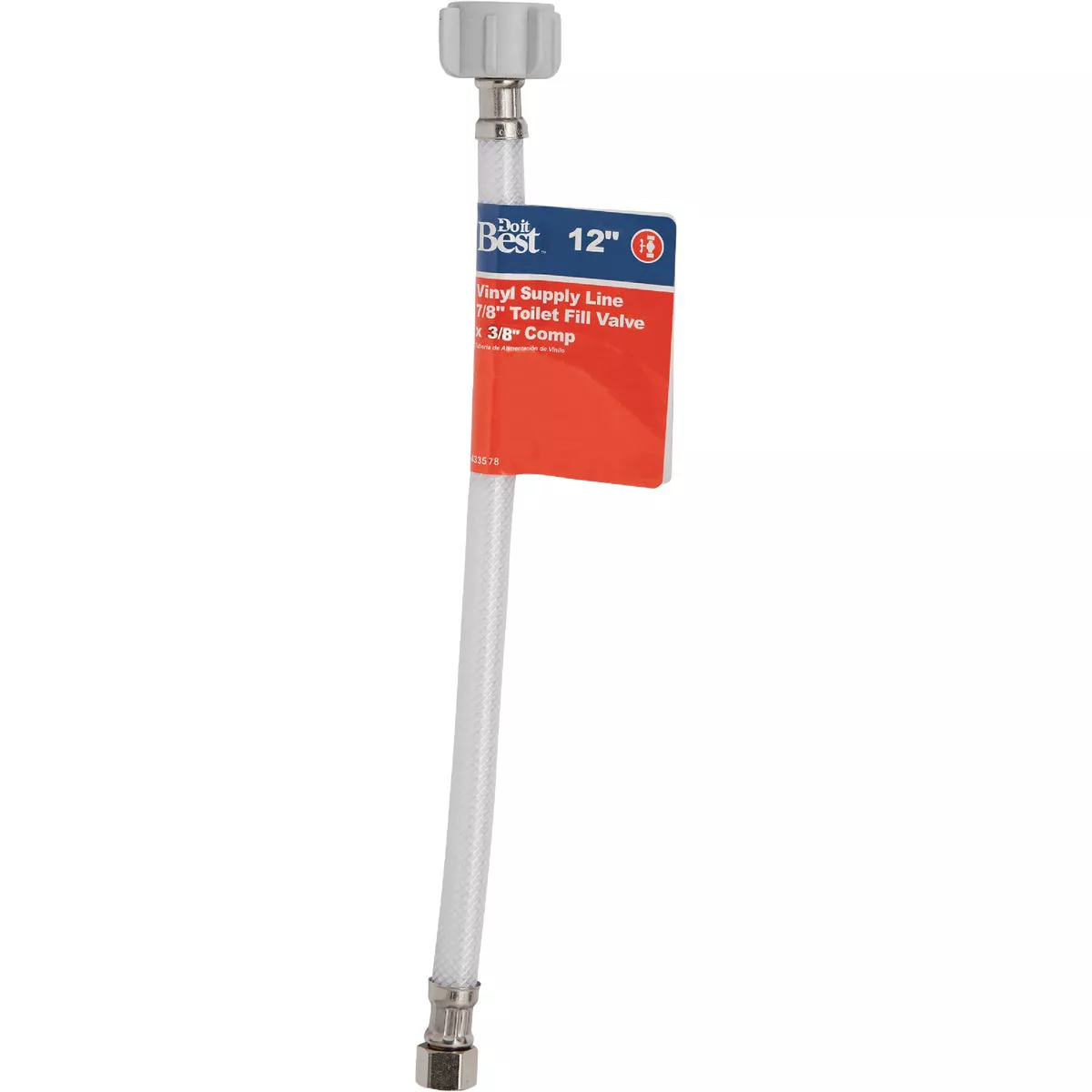 Do it Best 3/8 In. C x 7/8 In. BC Nut x 12 In. L Toilet Connector