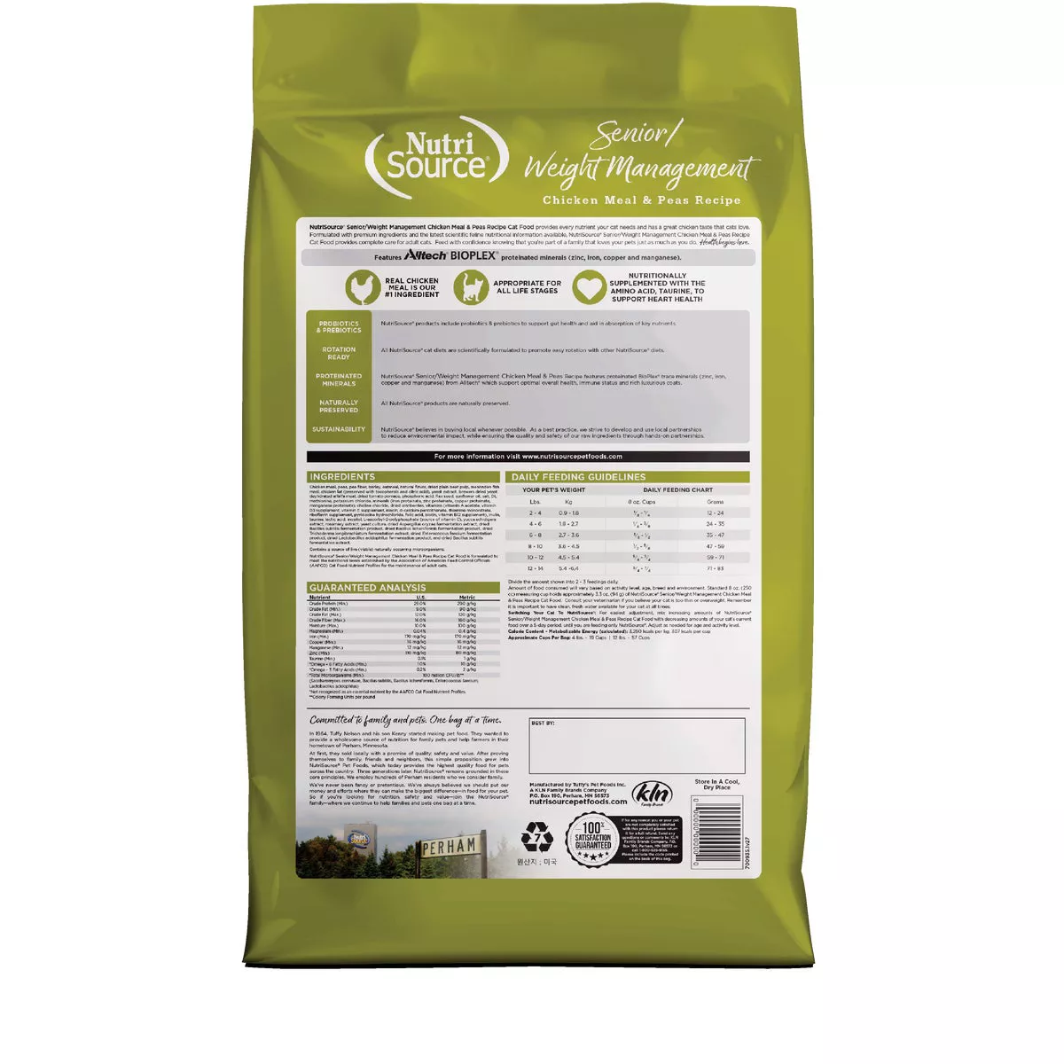 NutriSource 4 Lb. Senior & Weight Management Dry Cat Food