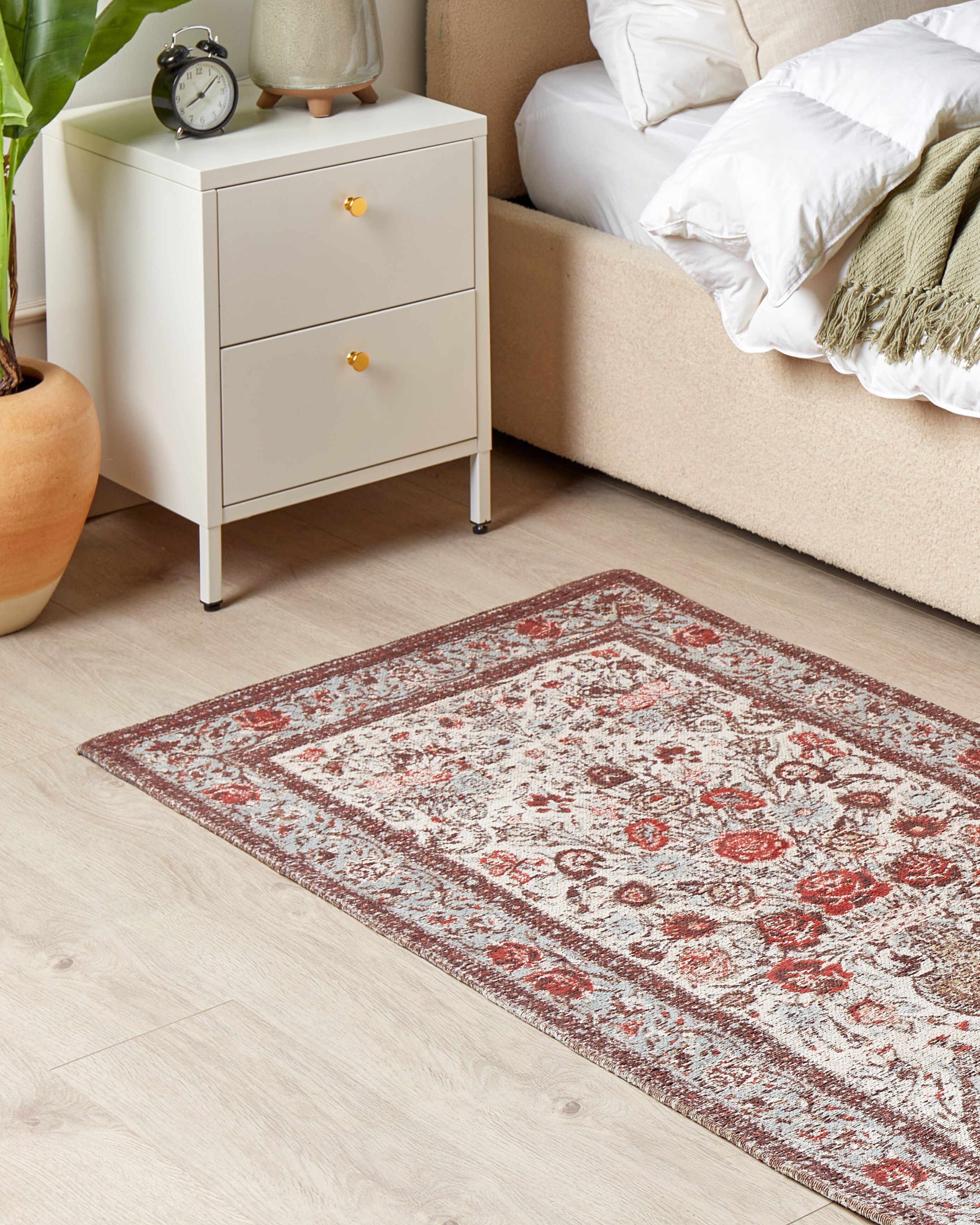 Rug BINNISZ Red 80 x 150 cm Cotton