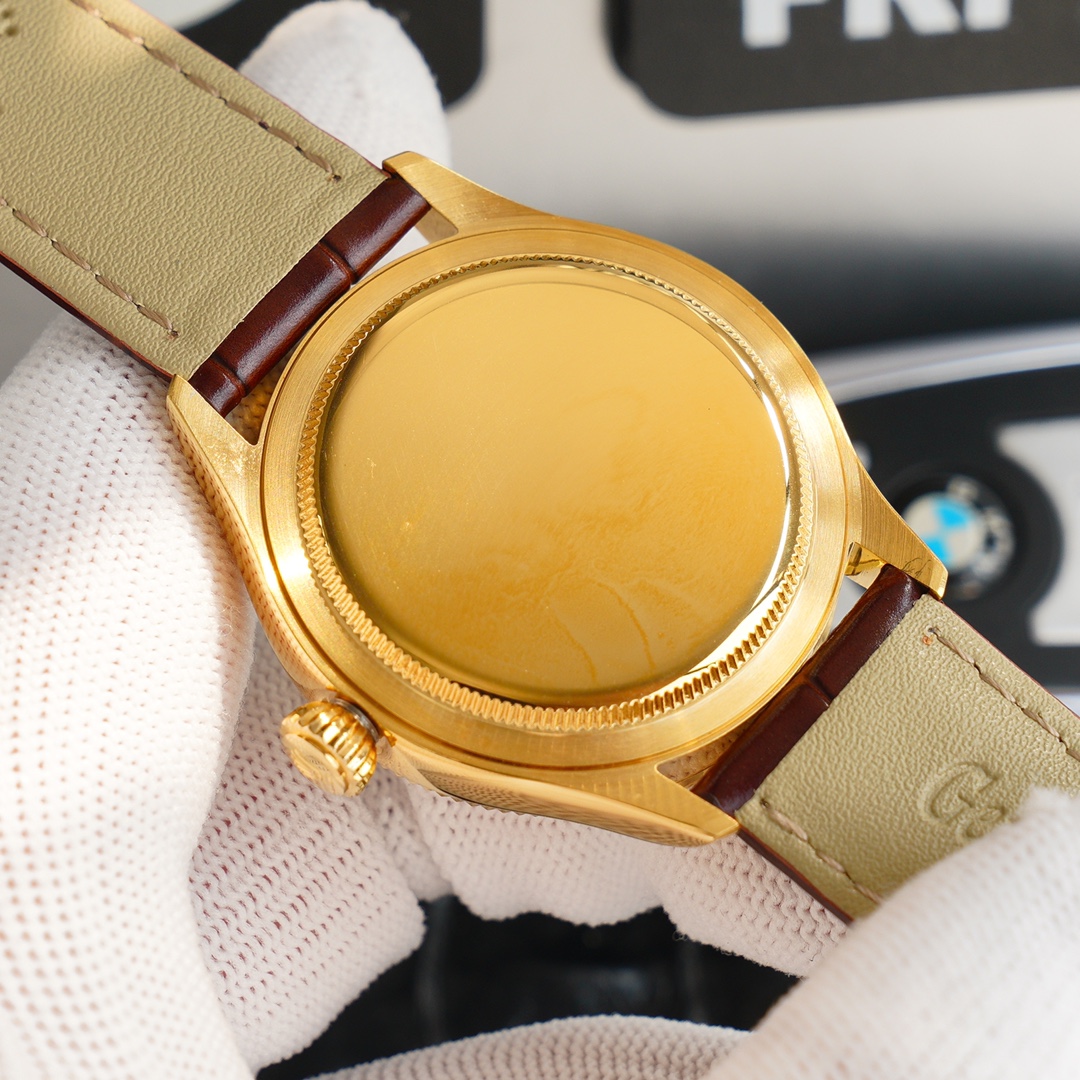 Rolex Cellini Full Star Collection-39.5mm-Imported Italian cowhide leather(1:1 replica) - Elite Watch Atelier