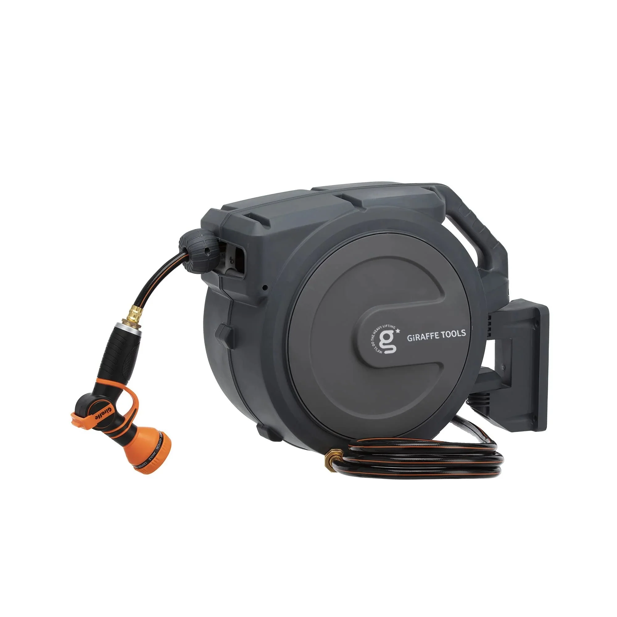 Heavy Duty Wall-Mounted Retractable Garden Hose Reel, 1/2 Inch x 78 ft Heavy Duty Wall-Mounted Retractable Garden Hose Reel, 1/2 Inch x 78 ft