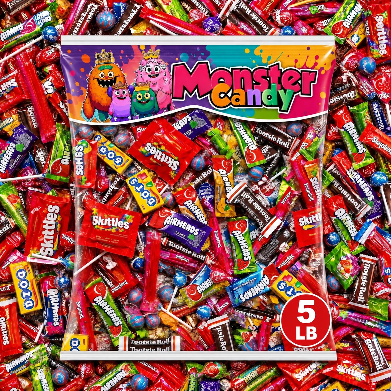 Party Favor Candy Mix - 5 lb Bulk Pinata Stuffers Candy Bulk - Candy Variety Pack - Individually Wrapped (Candy May Vary)