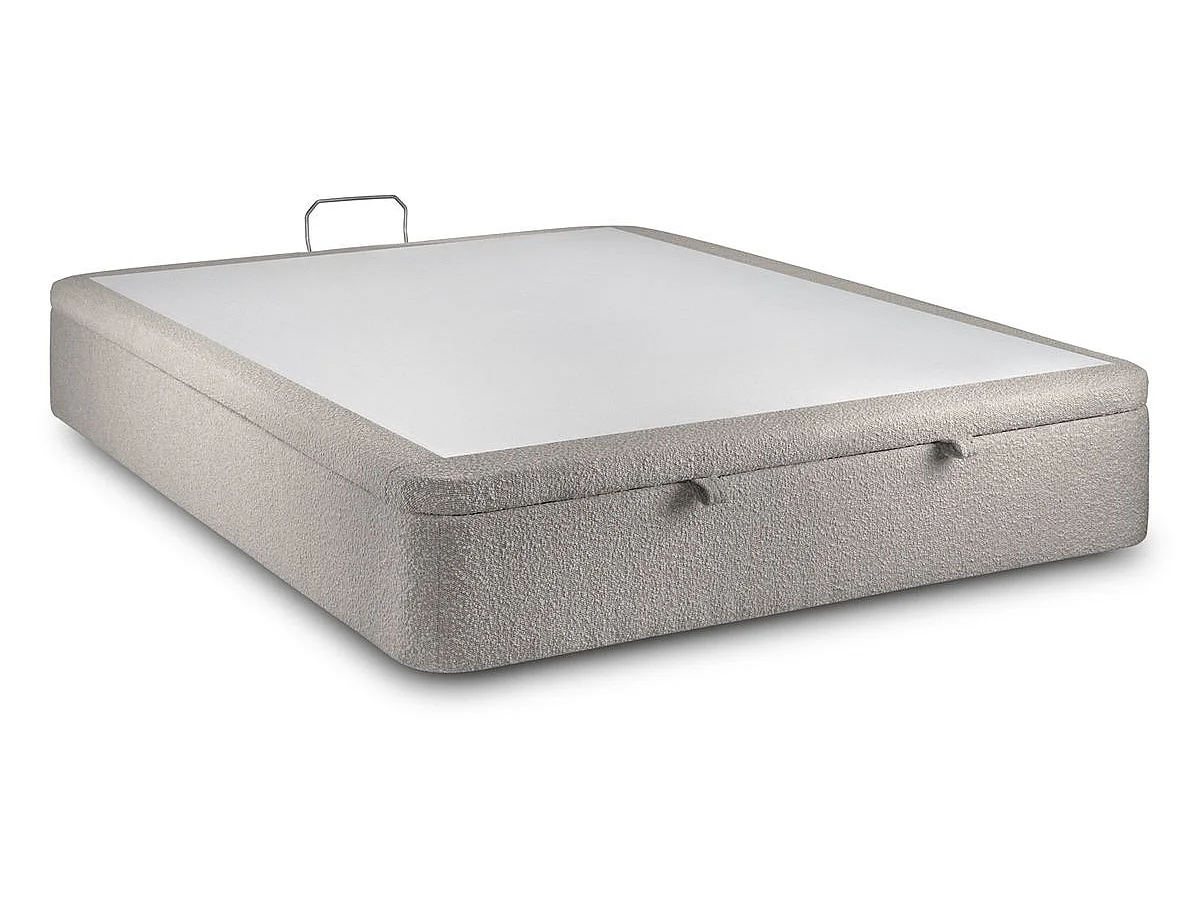 Sommier Coffre Bouclette Gris 180x200 H39cm
