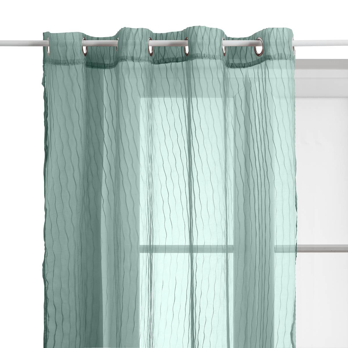 "Mila" Sheer Curtain Celadon Green, 240x140 cm