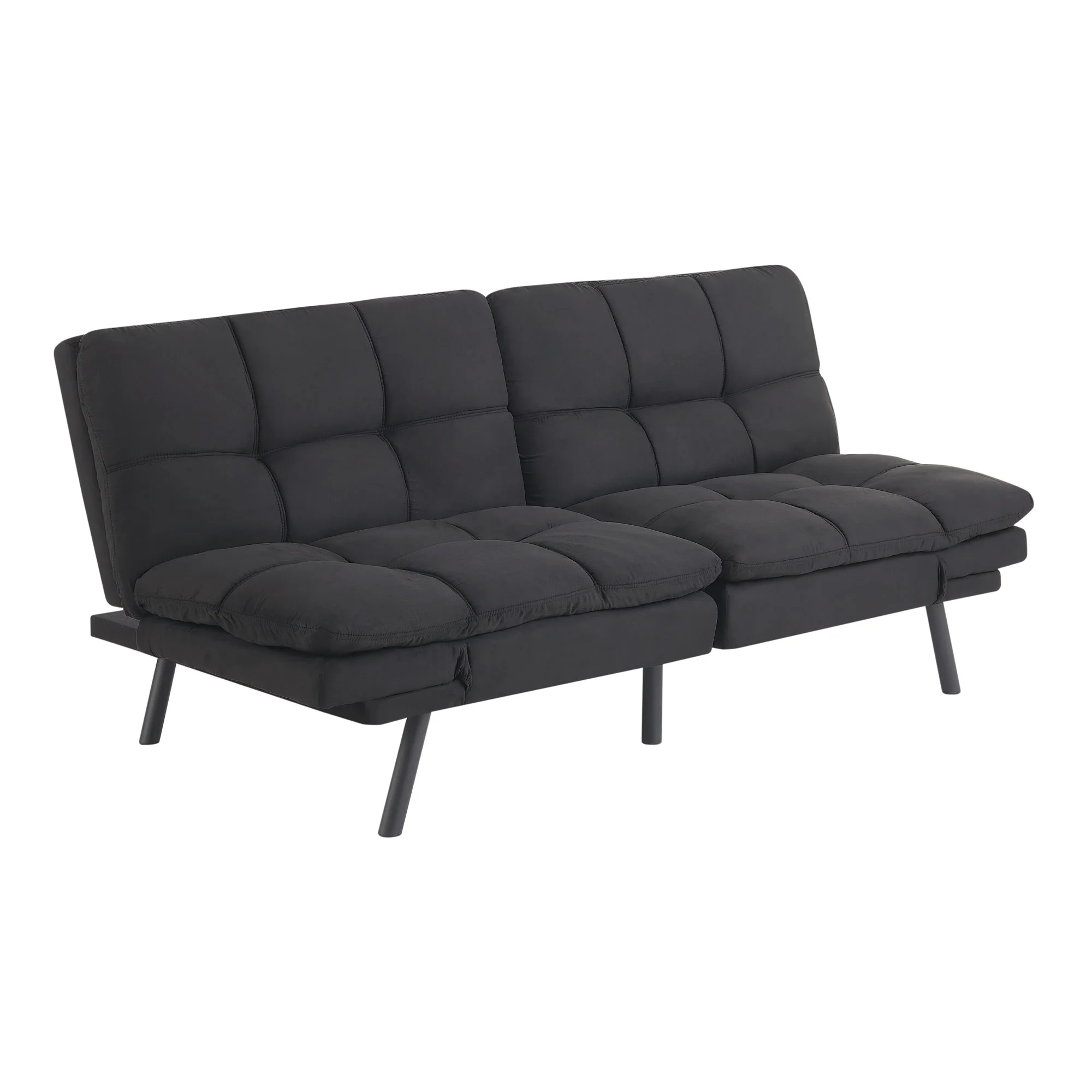 Mainstays Memory Foam Futon with 72",Black - Image 11