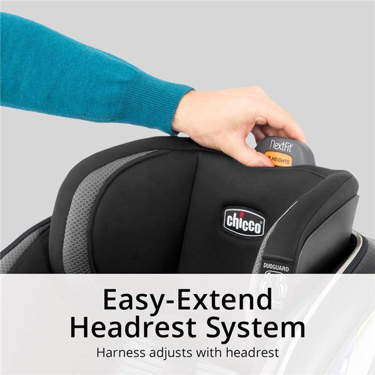 Chicco NextFit Max Zip Air Convertible Car Seat - Atmosphere (Black) - Image 8
