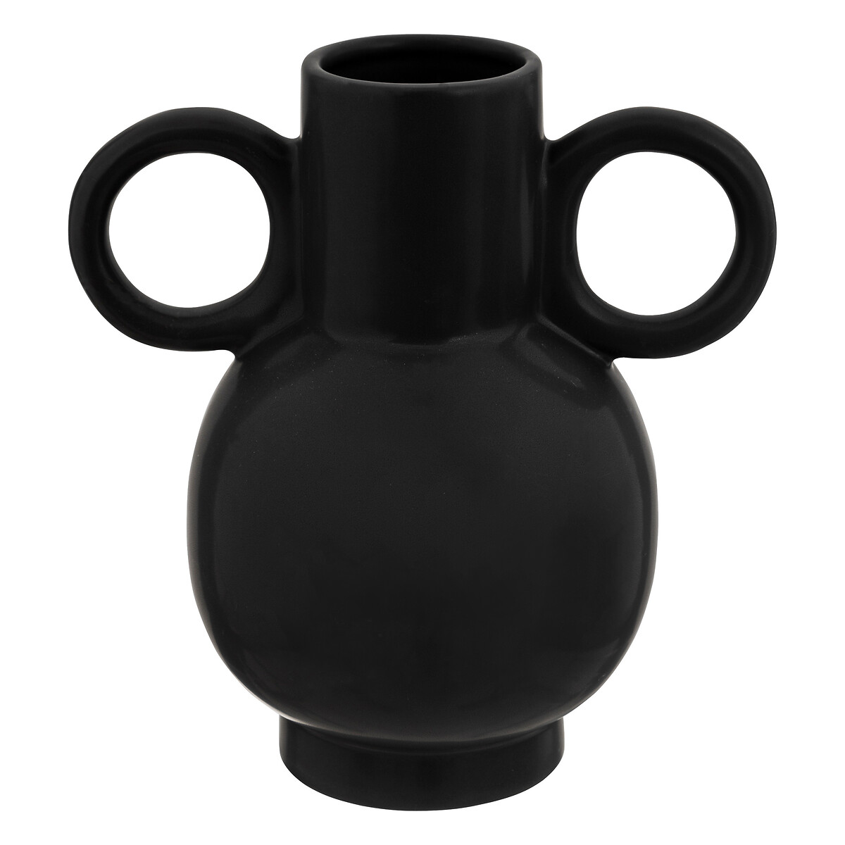 Vase Ceramic, black, h.22 cm
