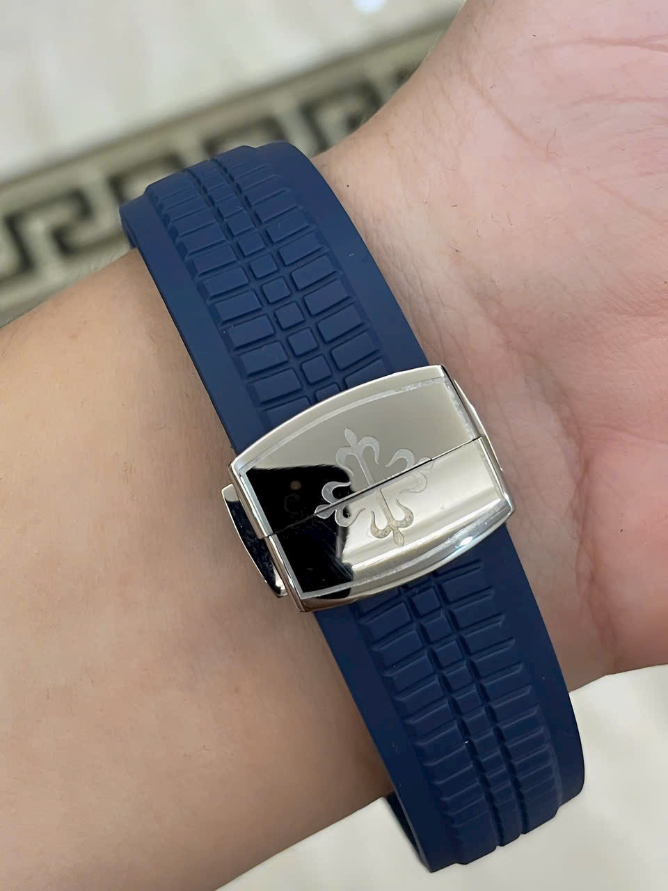 Patek Philippe Replica Watches Aquanaut 5168G Blue Rubber Strap GR Factory 42mm - Top club