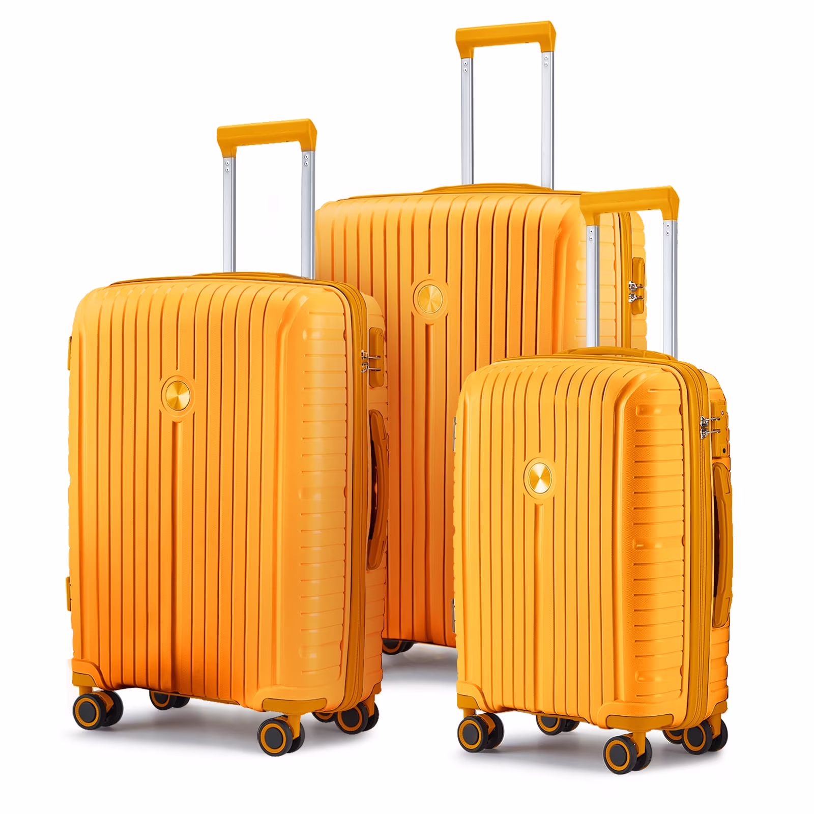 Joyway 5 Piece Luggage Sets Hardshell Lightweight Suitcase with TSA Lock Spinner Wheels-Orange - Image 9