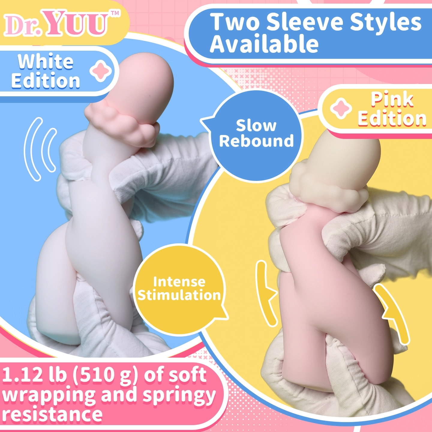 soft modified TPE male stroker with smooth rebound and flexible touch