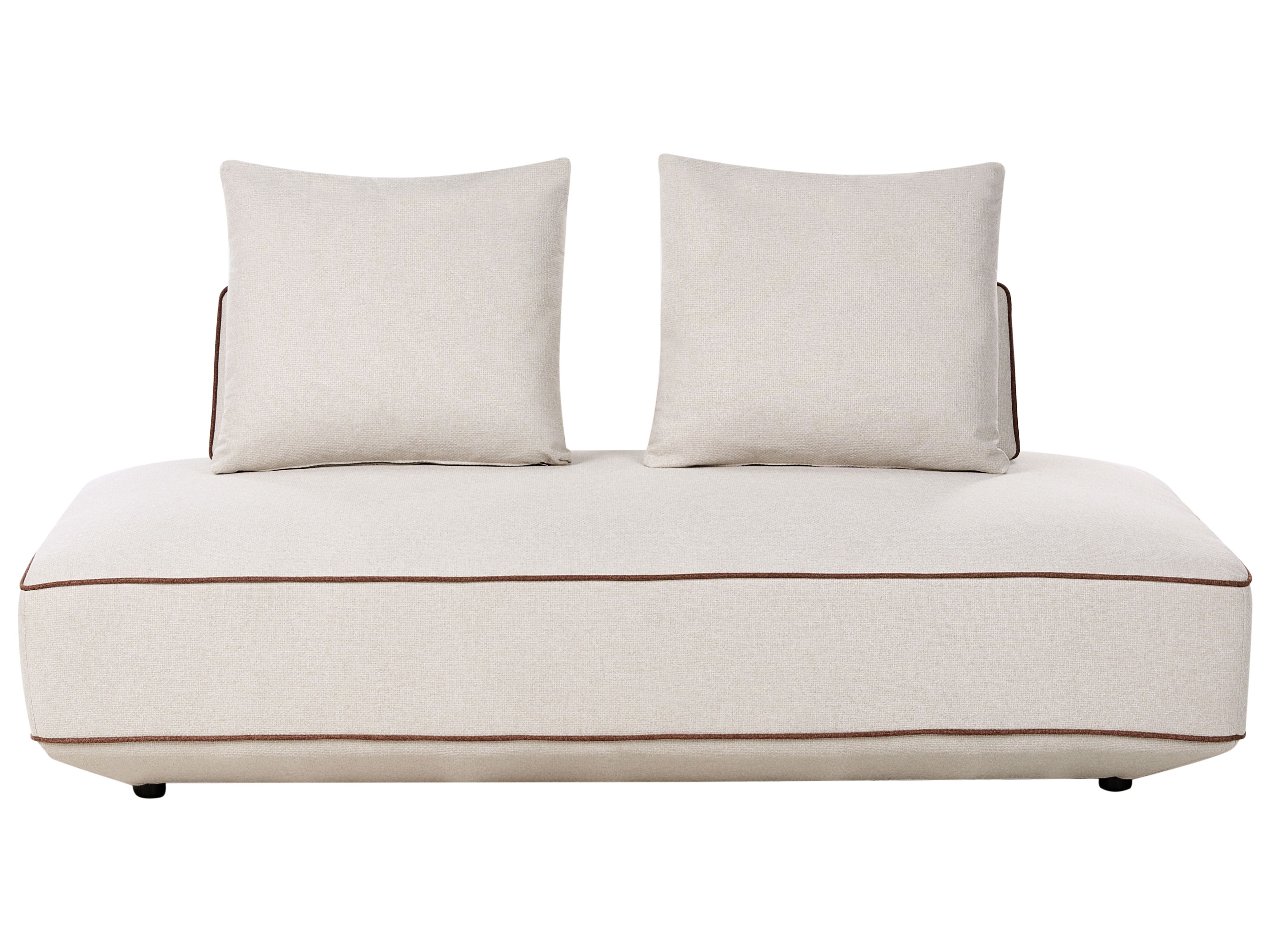 Chaise Longue SEILLANS Fabric Light Beige