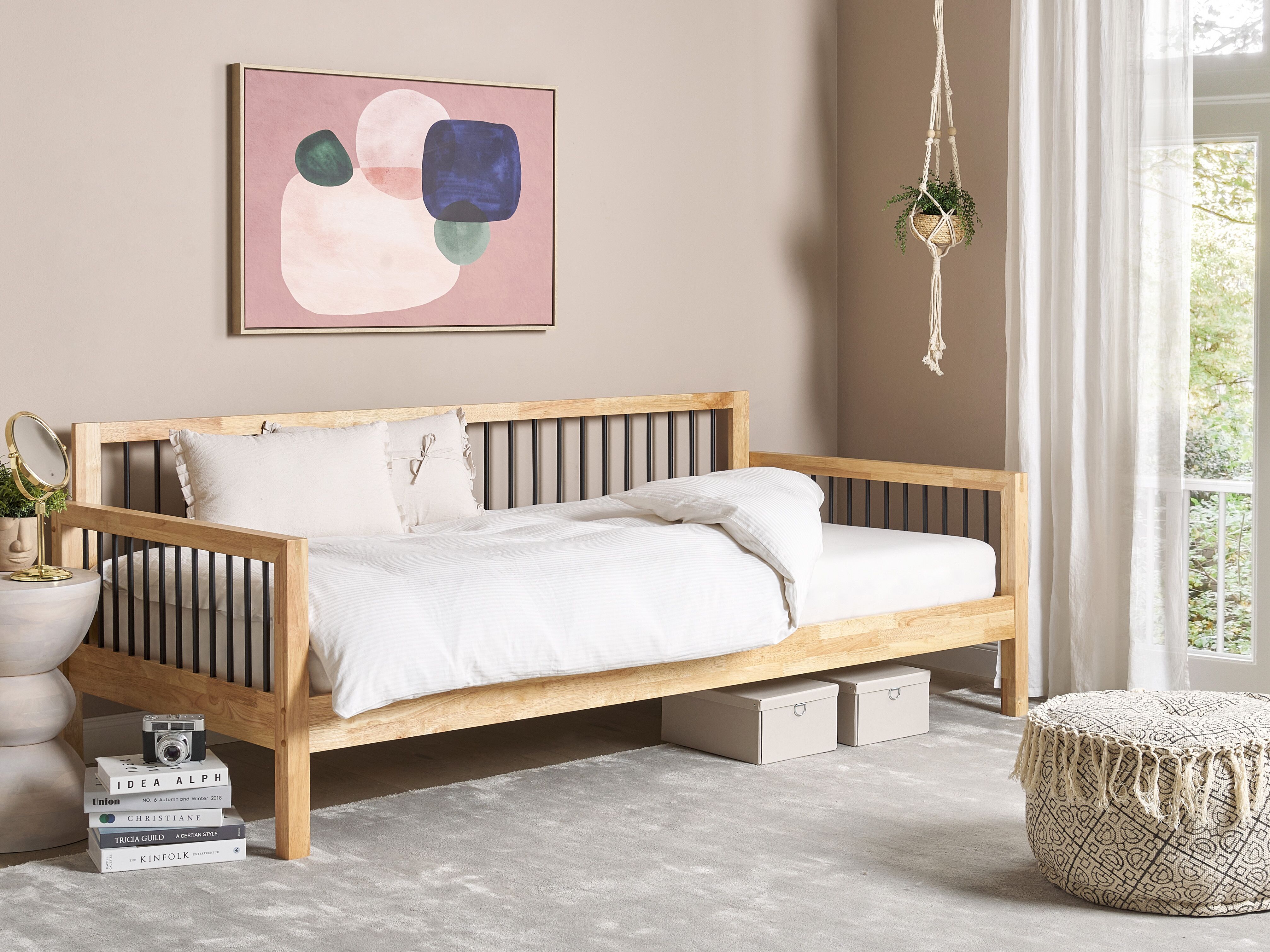 Daybed Wood TRICOT 90 x 200 cm (EU Single) Light Brown