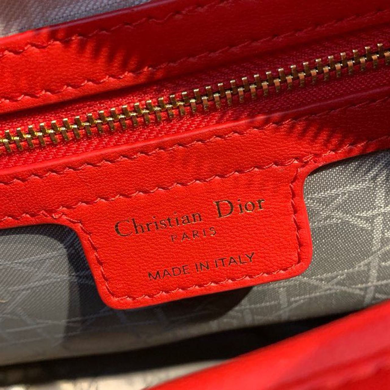Christian Dior Large Lady Dior Bag Gold Toned Hardware Cherry Red Cannage For Women CD 12.5in/32cm M0566ONGE_M52R1:1High-quality replica