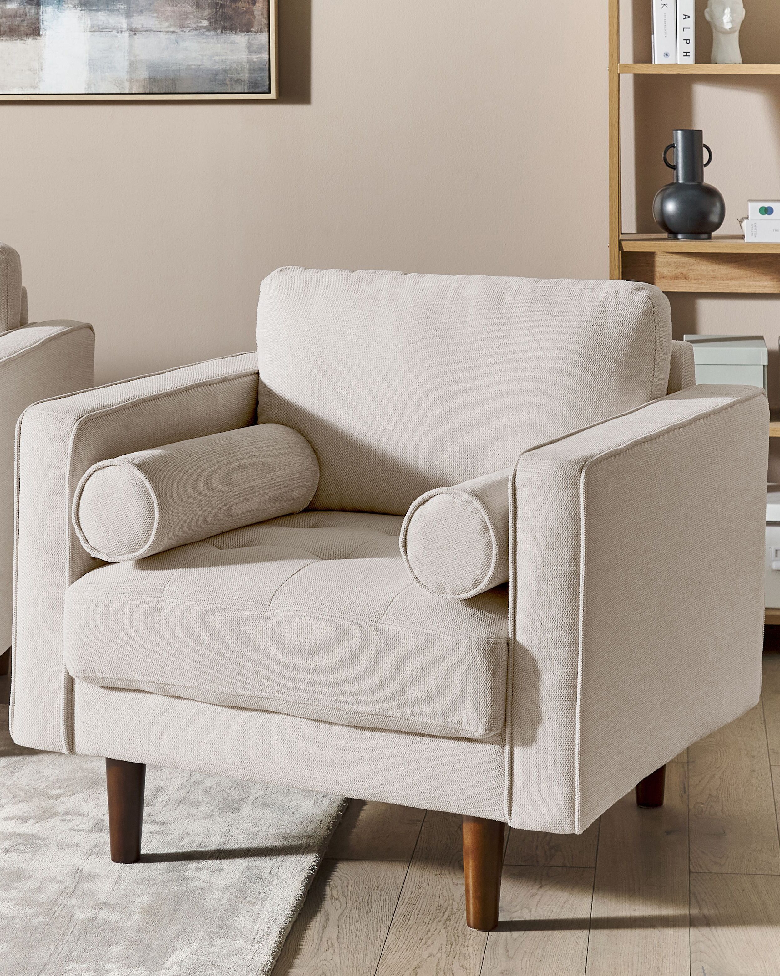 Armchair NURMO Fabric Light Beige