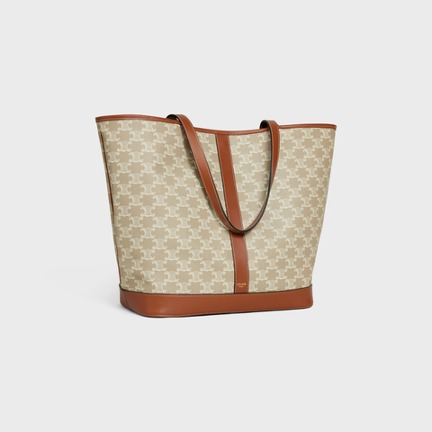 Replicate MEDIUM CABAS IN TRIOMPHE CANVAS AND CALFSKIN GREGE(1:1 replica)1:1High-quality replica