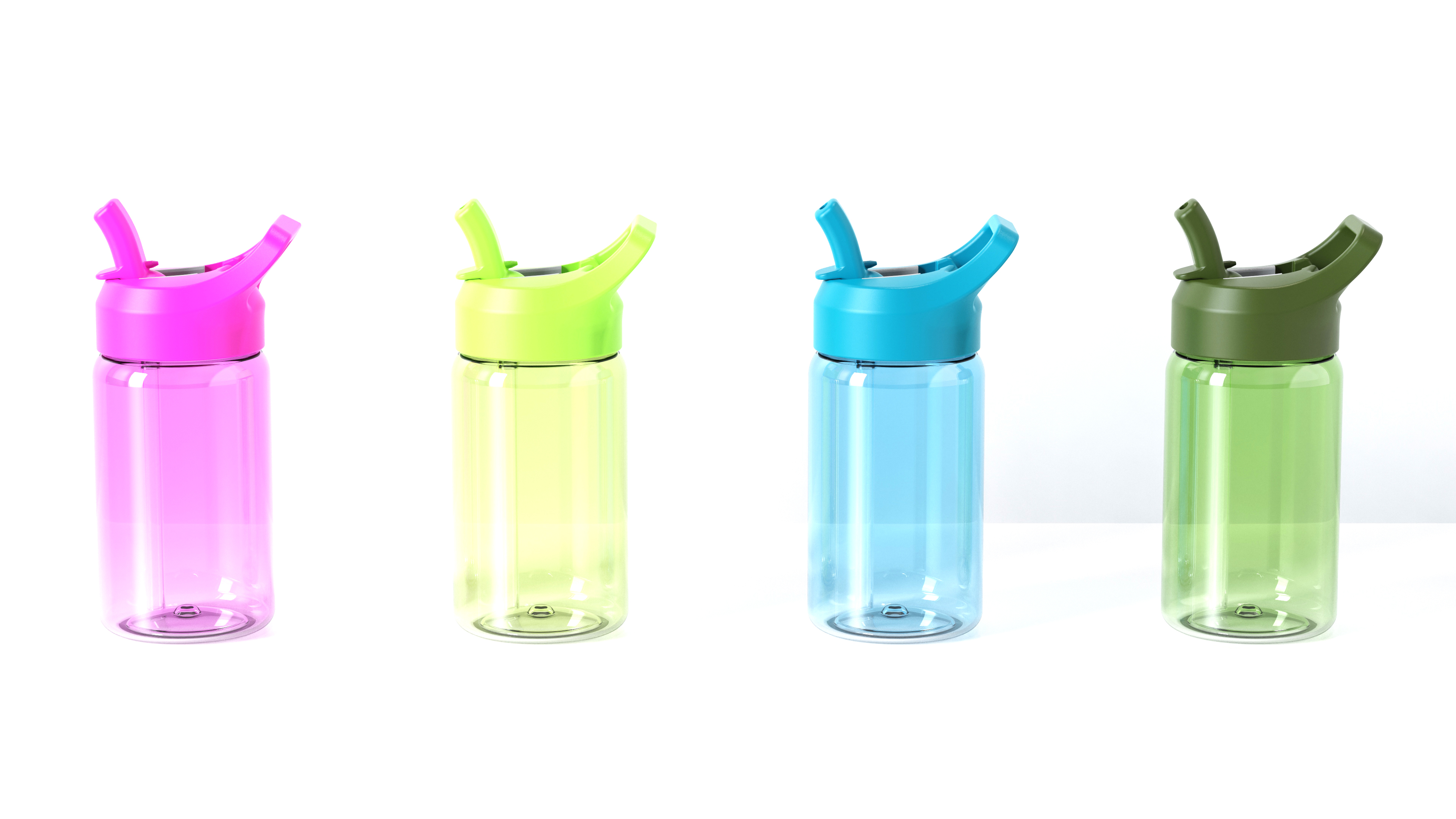 Eco-Friendly 450ML 15OZ Plastic for Straw Lid Drinkware BPA-Free Kids Water Bottle for Camping & Protein Shaker Direct Drinking