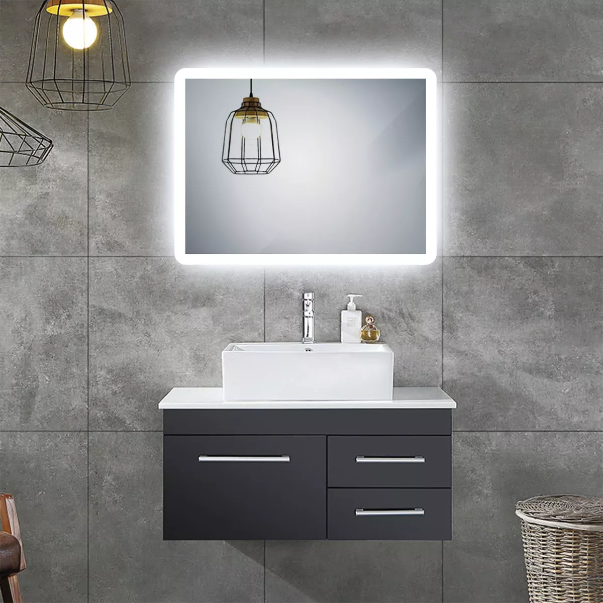 Lighted Impressions Blazer Frameless 32 In. W x 24 In. H Vanity Mirror with LED Lights